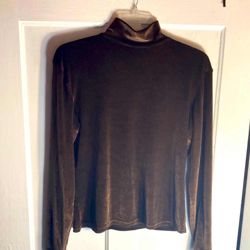 Vintage 90s Top, Chocolate Brown by Express Tricot, Large